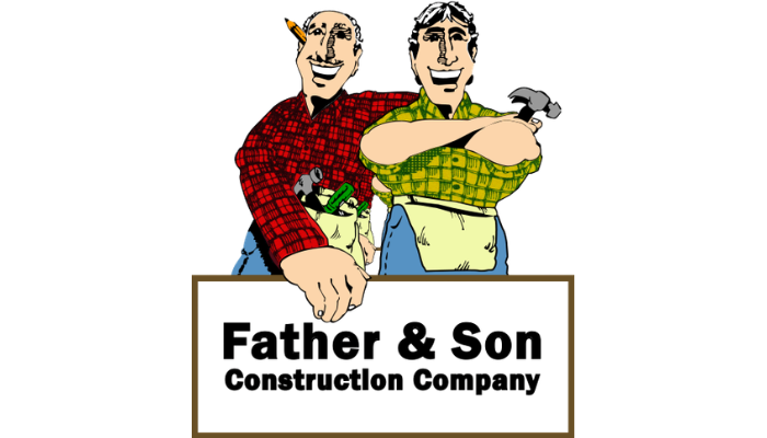 Father & Son Construction Company Logo